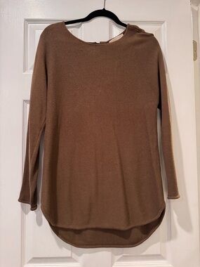 Michael Kors Women's Scoop Neck Brown Knit Sweater